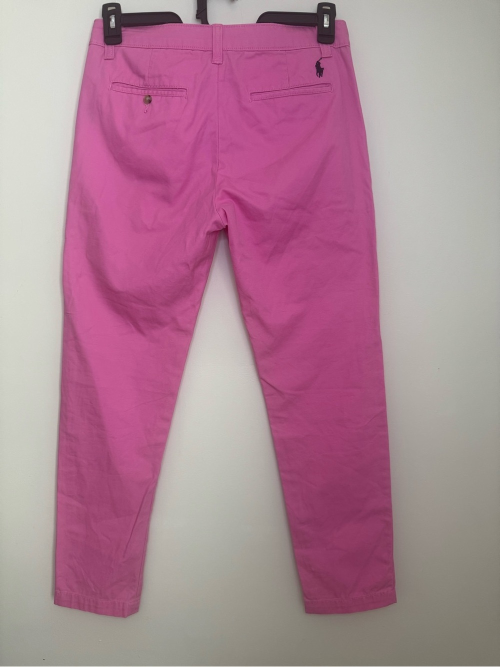 Polo Ralph Lauren Women’s Size 4 Pink Chino Pants 100% Cotton Pony Logo Preppy - Picture 2 of 7